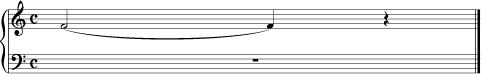 Figure 18. Half note tied to a quarter note